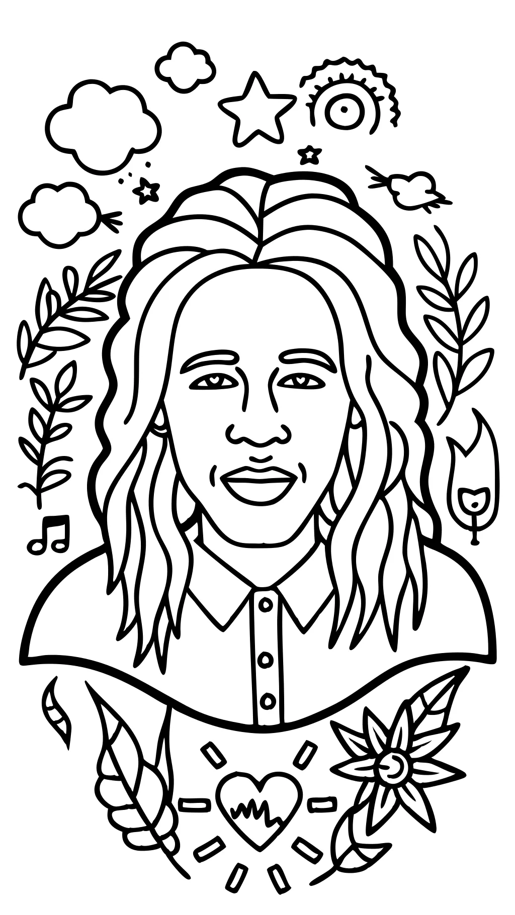 coloriages Bob Marley